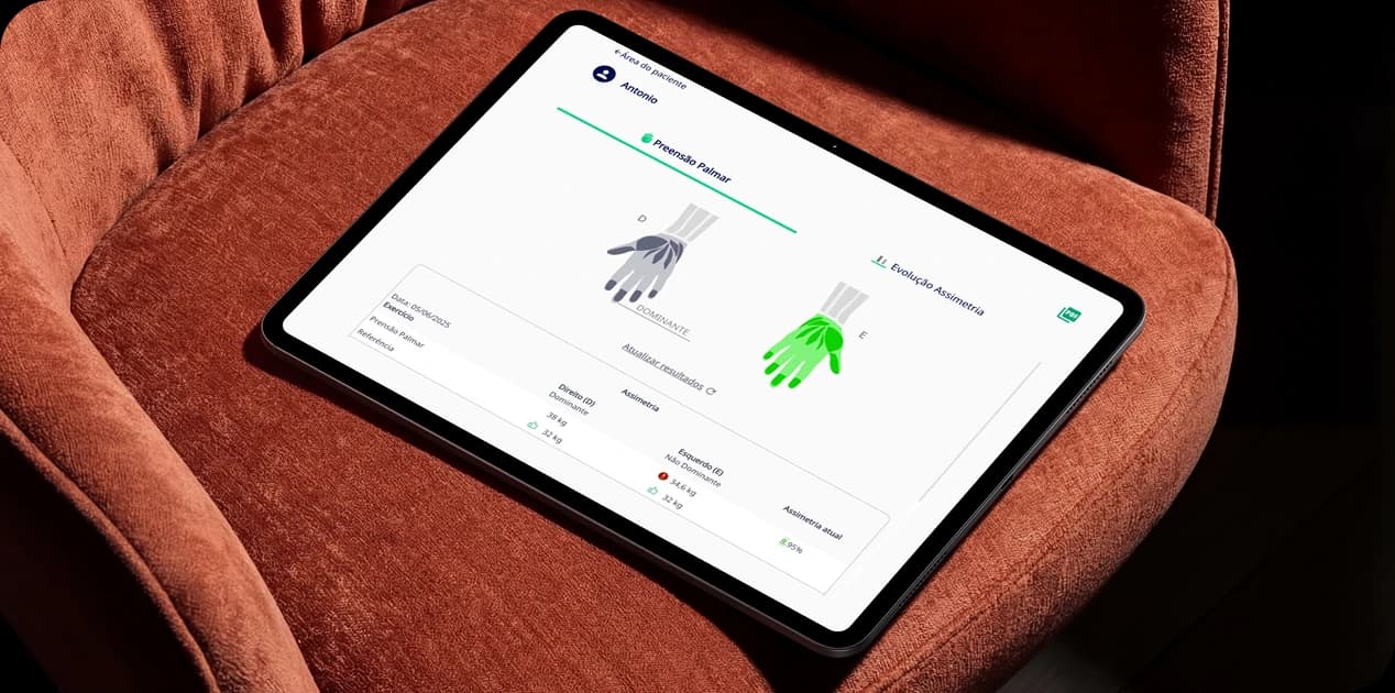 Relatório PalmForce no tablet