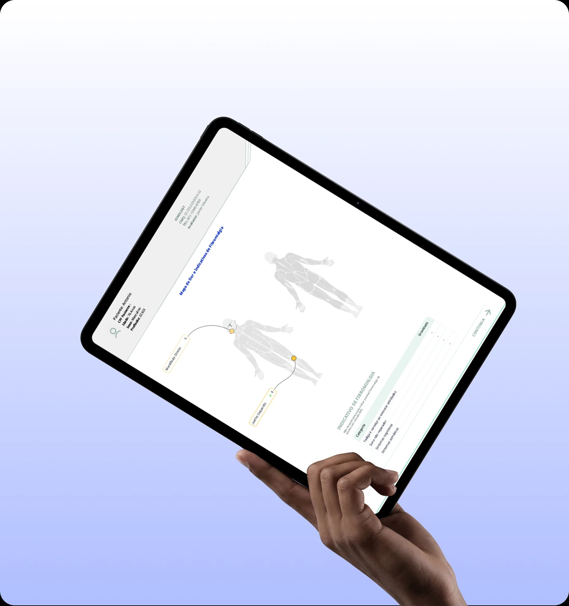 Dashboard PalmForce no Tablet